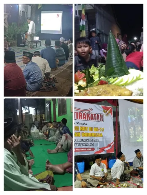 Warga Desa Kalisalak Batang Gelar Malam Tirakatan dalam Rangka HUT RI ke-77